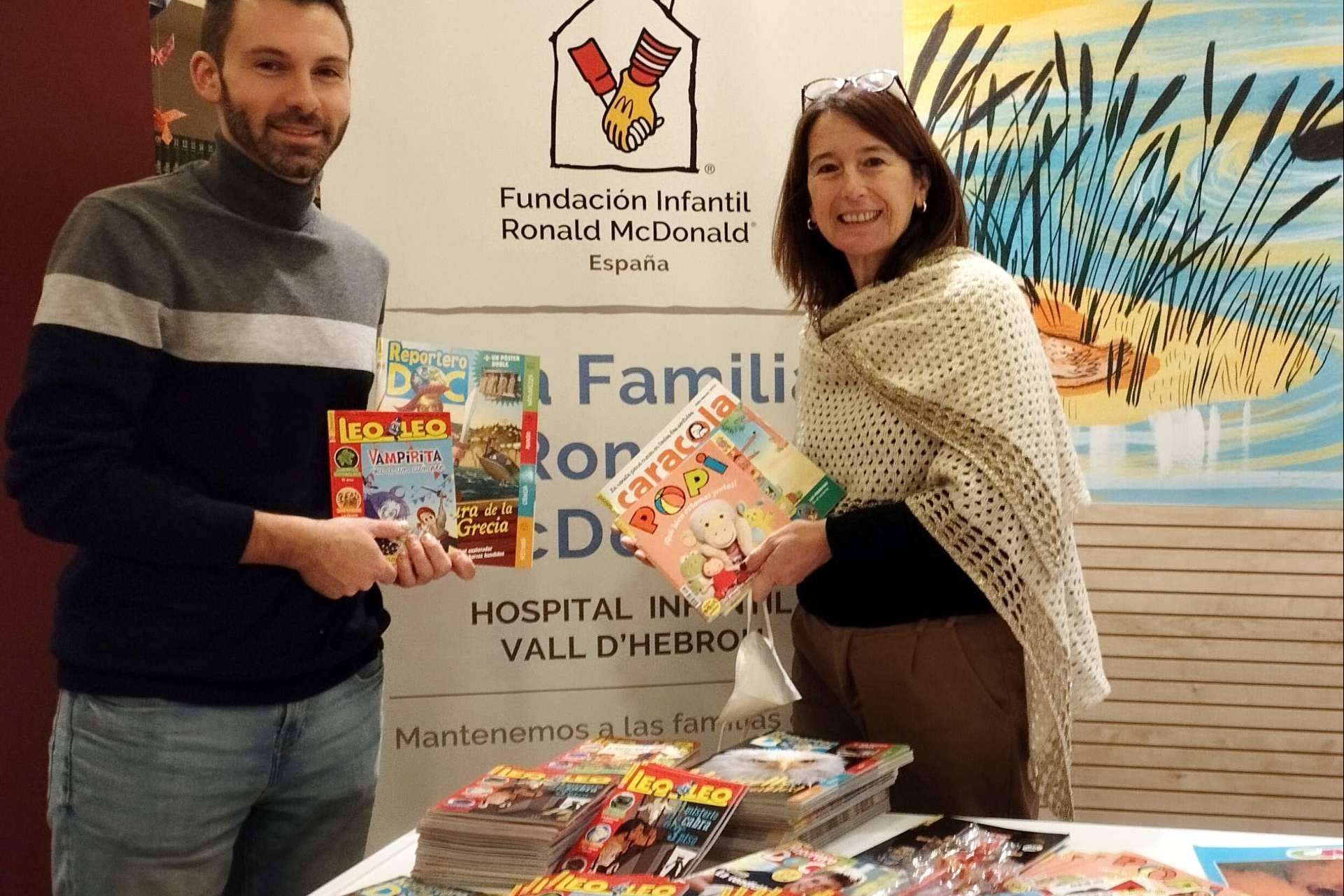 Bayard Educación dona sus revistas infantiles educativas a la Fundación Ronald McDonald del Hospital Vall d’Hebron de Barcelona