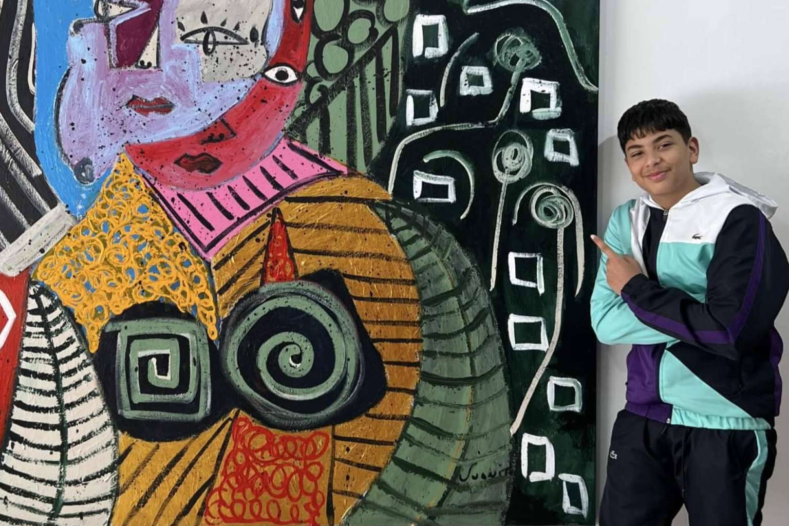 Juanito Arte, un joven artista de 13 años que pinta expresionismo abstracto