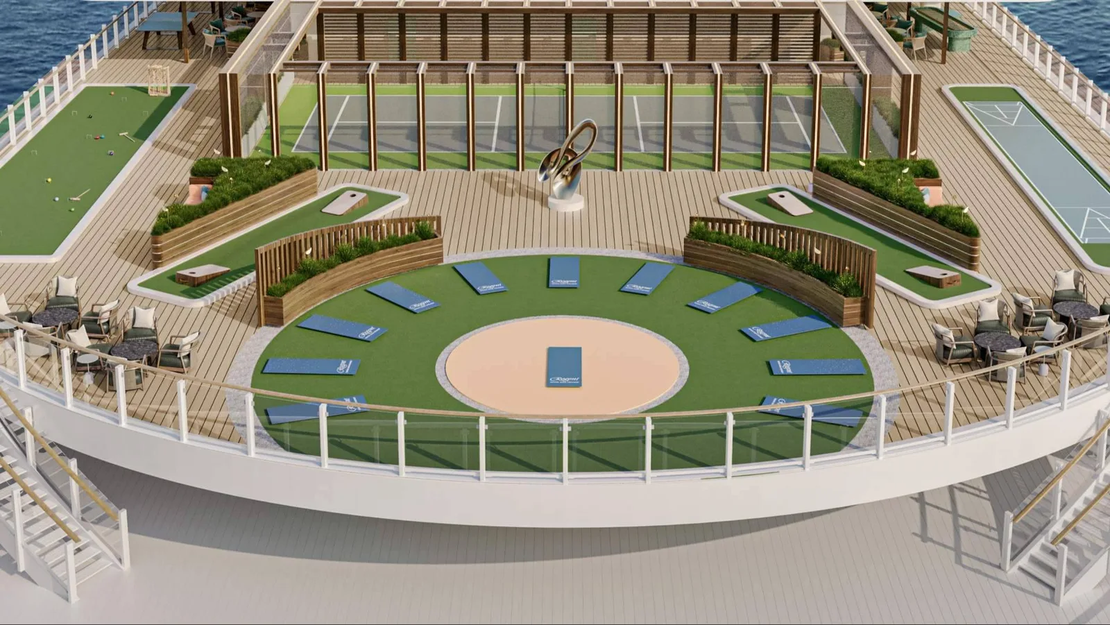 Regent Seven Seas Cruises® eleva el lujo activo con la nueva cubierta Solara Sports a bordo del Seven Seas Prestige™